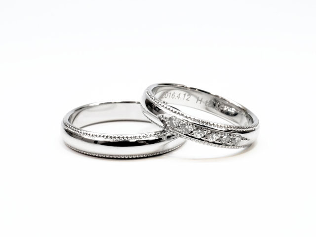オリジナル オーダーメイド Pt プラチナ 結婚指輪